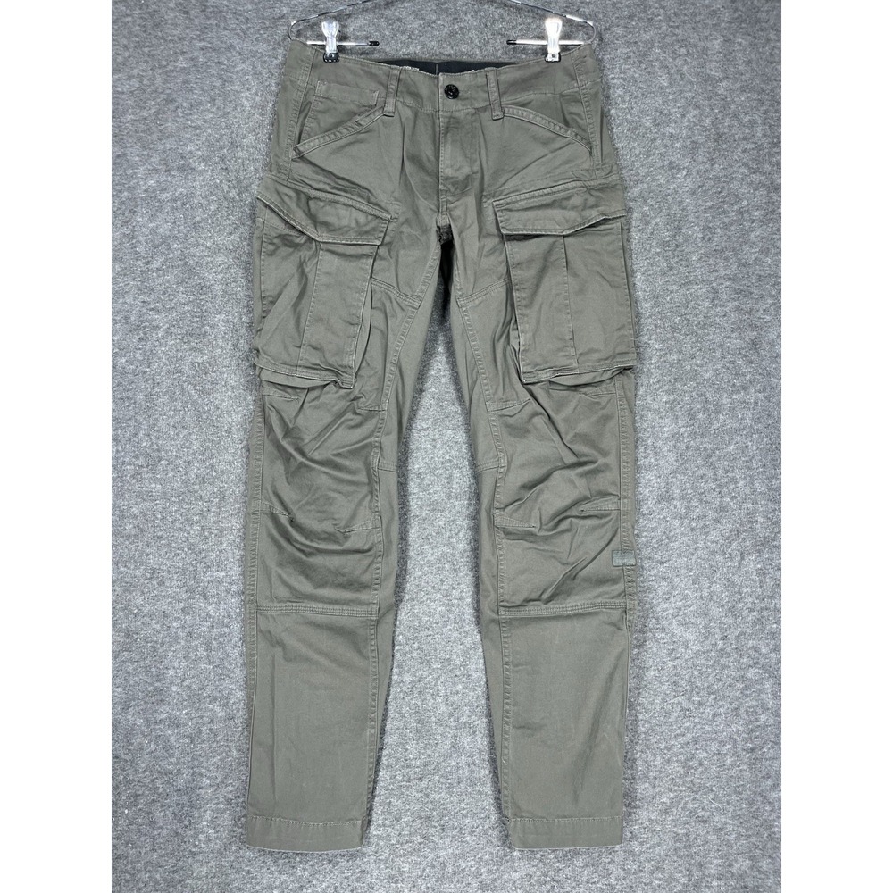 G-Star Raw Cargo 3D Straight Tapered Pants Mens 29x32 fits 30x30 Green Rovic